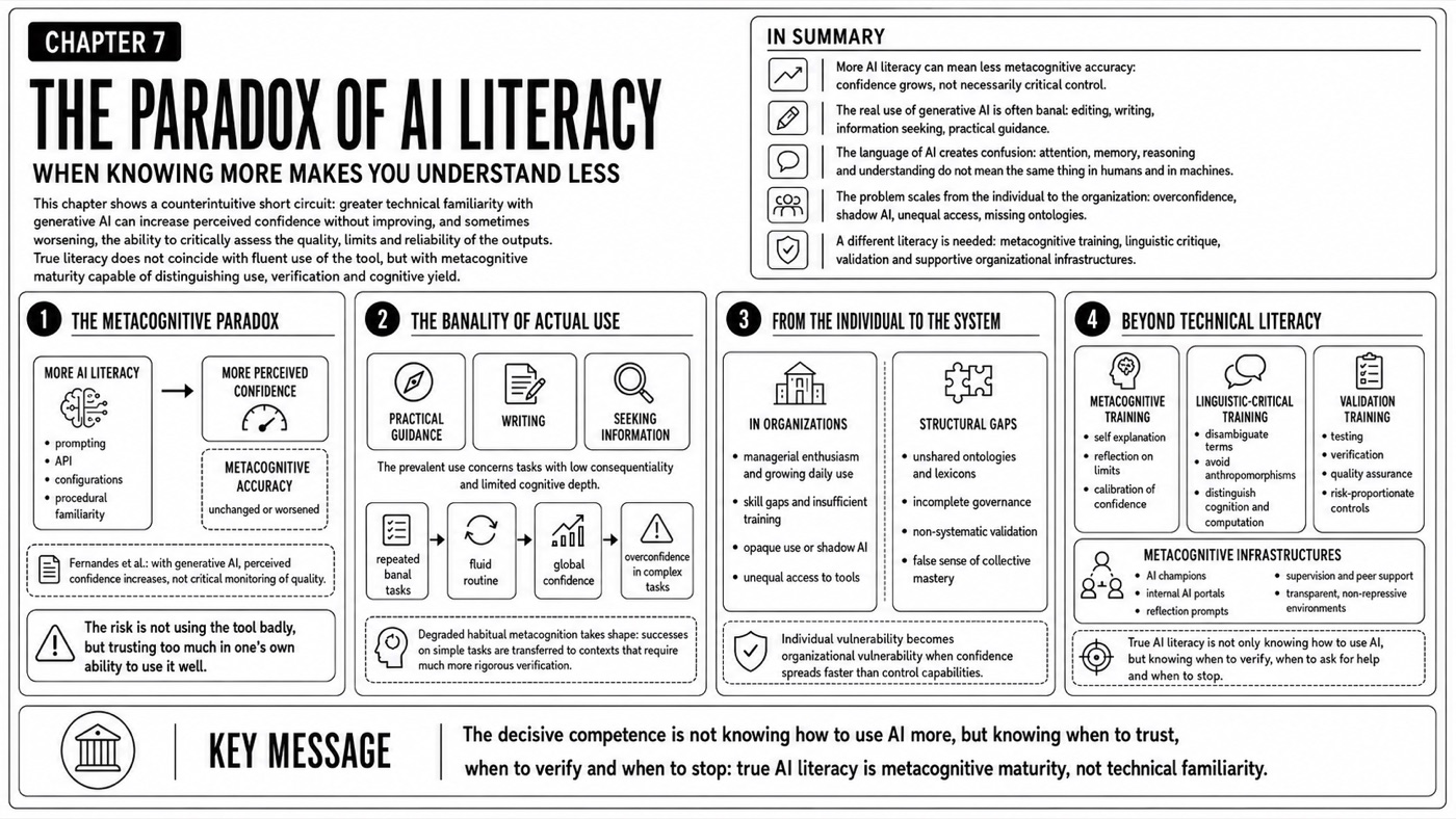 The paradox of AI literacy — Chapter infographic map